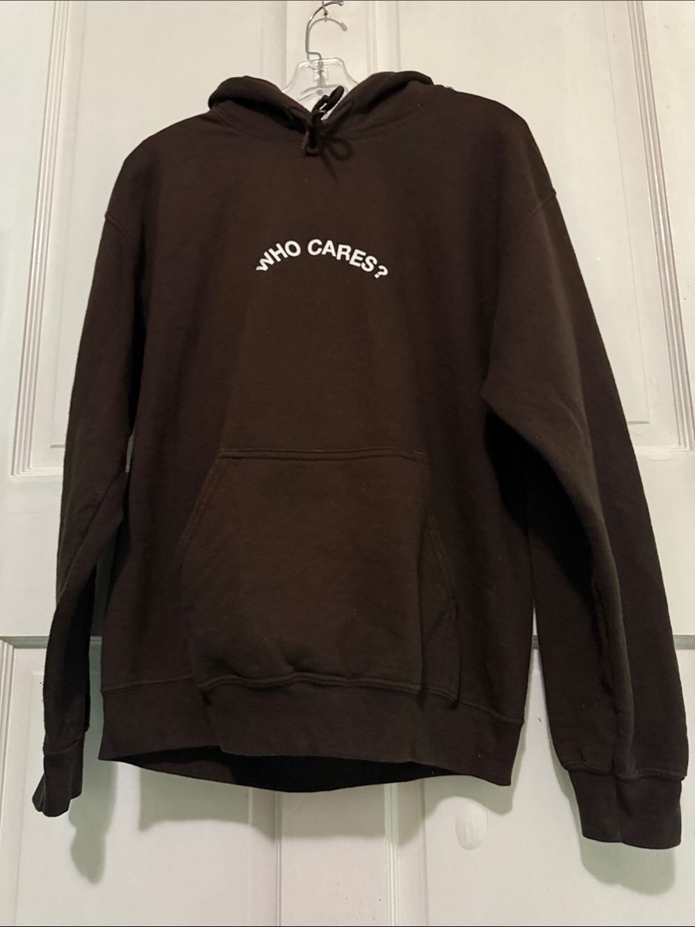 Olivia Rodrigo Rex Orange County Brown 'WHO CARES?' Pullover Hoodie